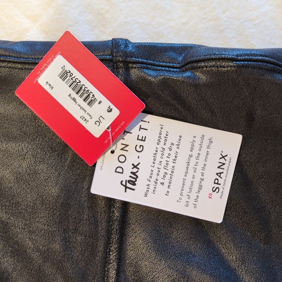 NWT Spanx Faux Leather Leggings - Picture 4 of 5